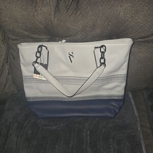 Stylish Gray and Blue Tote Bag